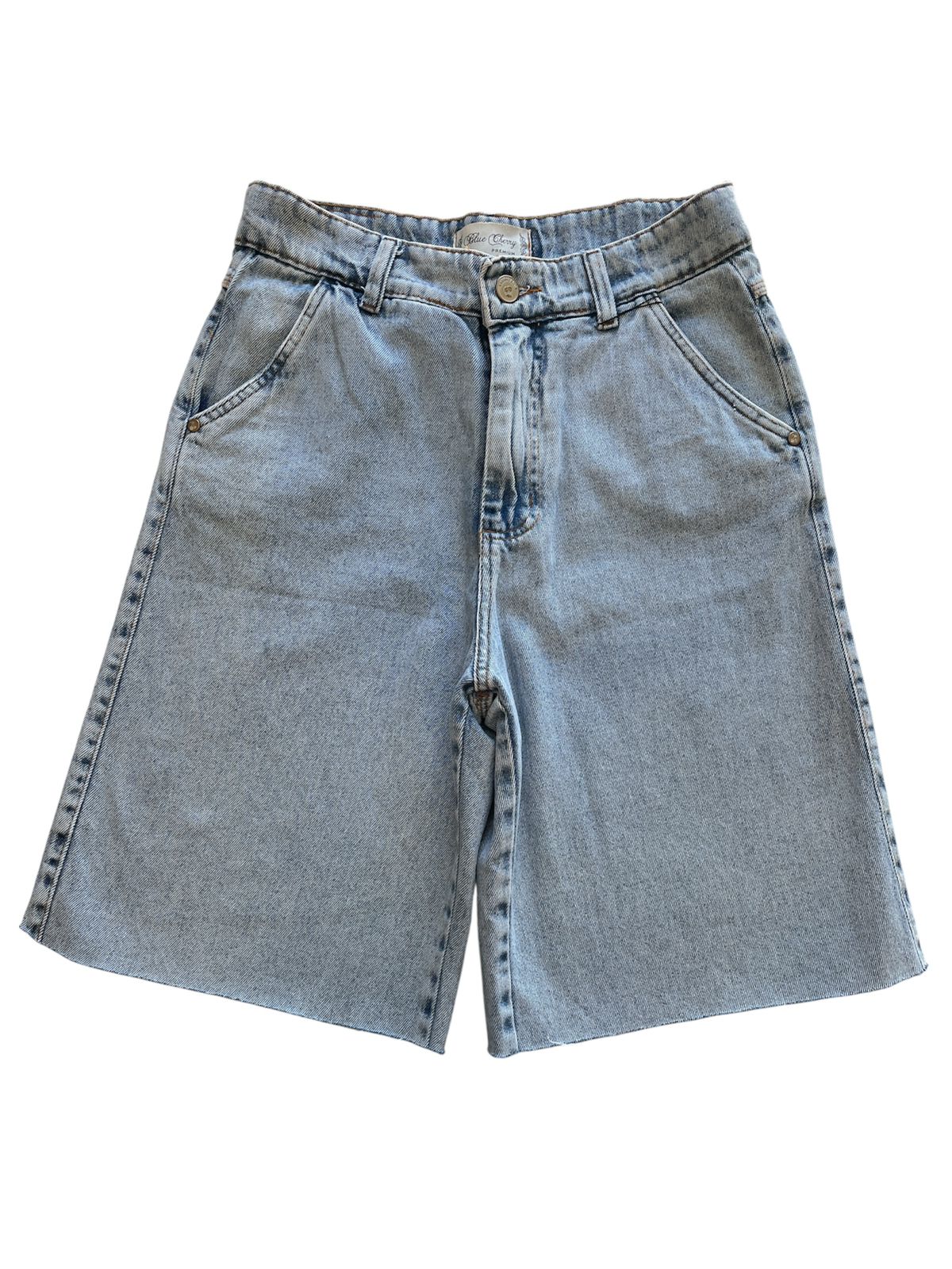 Bermuda Jeans Feminina Cintura Alta