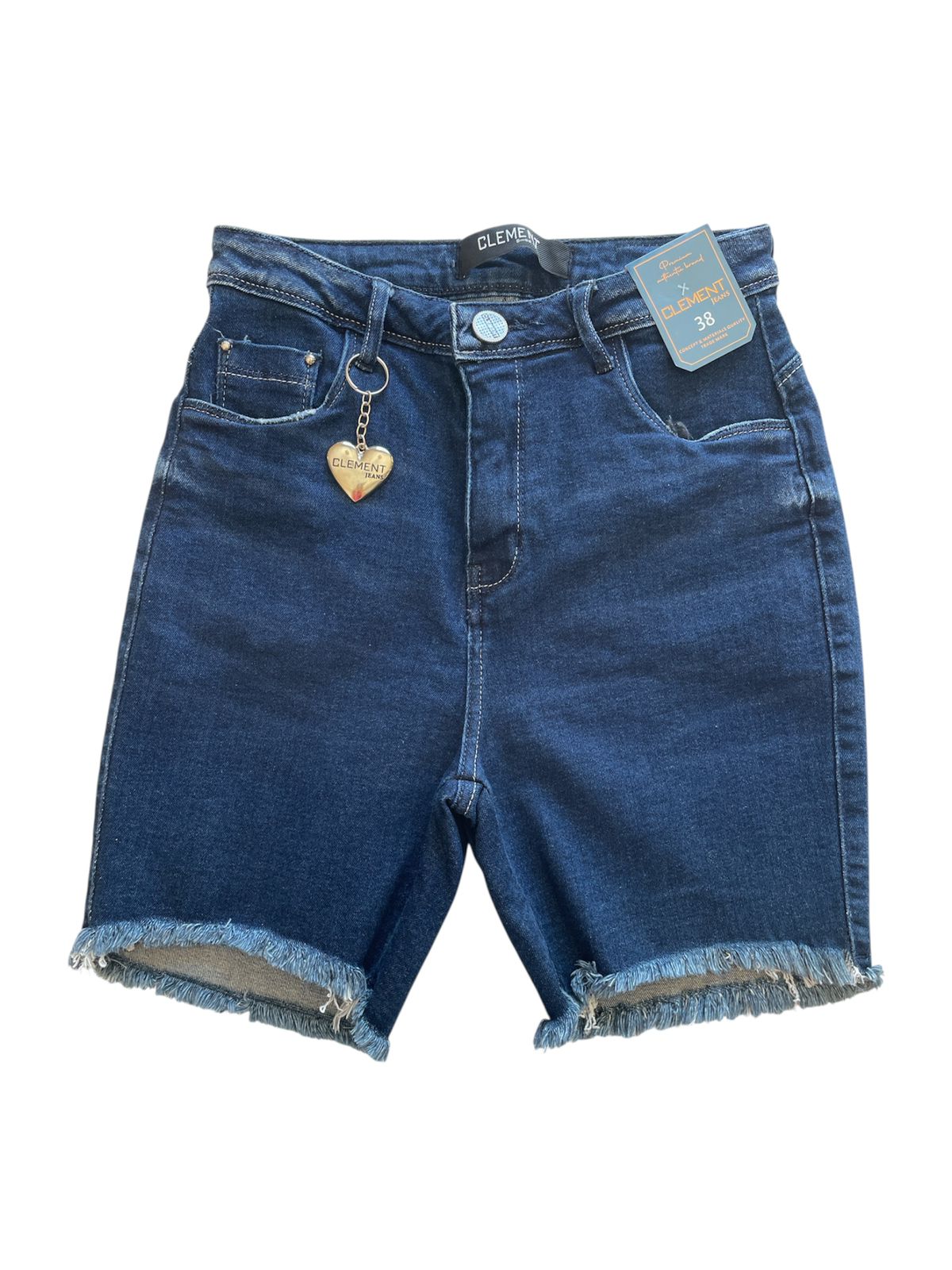 Shorts Jeans Médio com Barra Desfiada